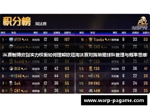 从赛制博弈到实力权衡如何理解欧冠淘汰赛对阵策略球队管理与概率思维